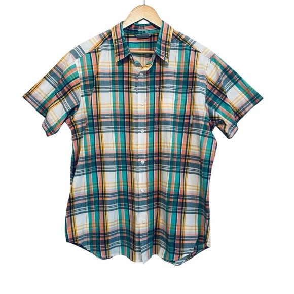 Columbia Other - COLUMBIA Men's Large Collared Button Down Regular Fit Plaid Short Sleeve Shirt